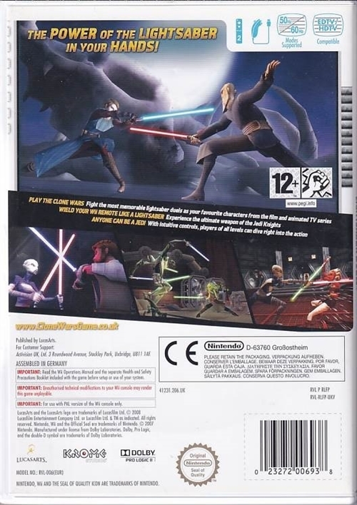 Star Wars The Clone Wars - Lightsaber Duels - Nintendo Wii (B Grade) (Genbrug)